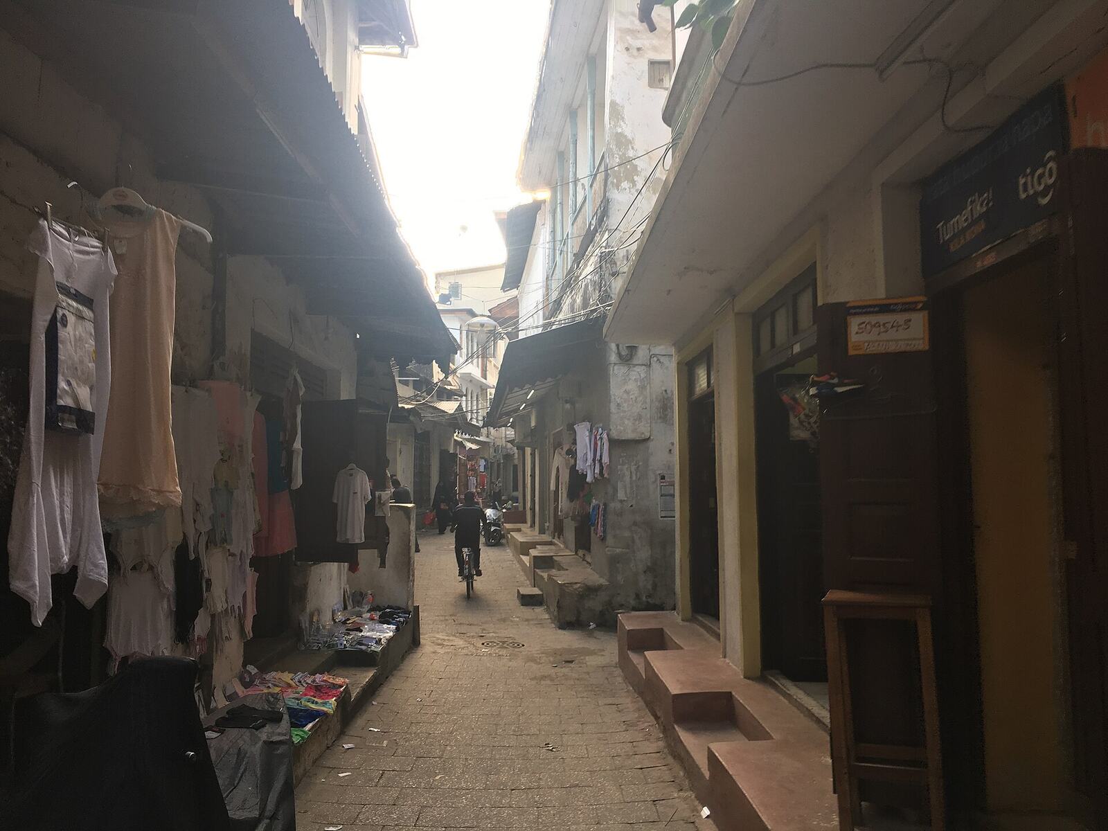 Narrow street in Stone Town, Zanzibar, a UNESCO World Heritage site